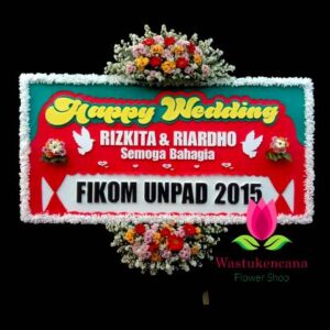 Bunga Papan Wedding Minimalis